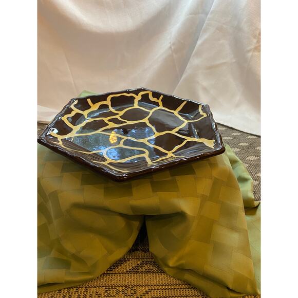 Roscher Giraffe Collection Octagon 9” Dinner Plate Dishwasher & Microwave Safe - Picture 4 of 13